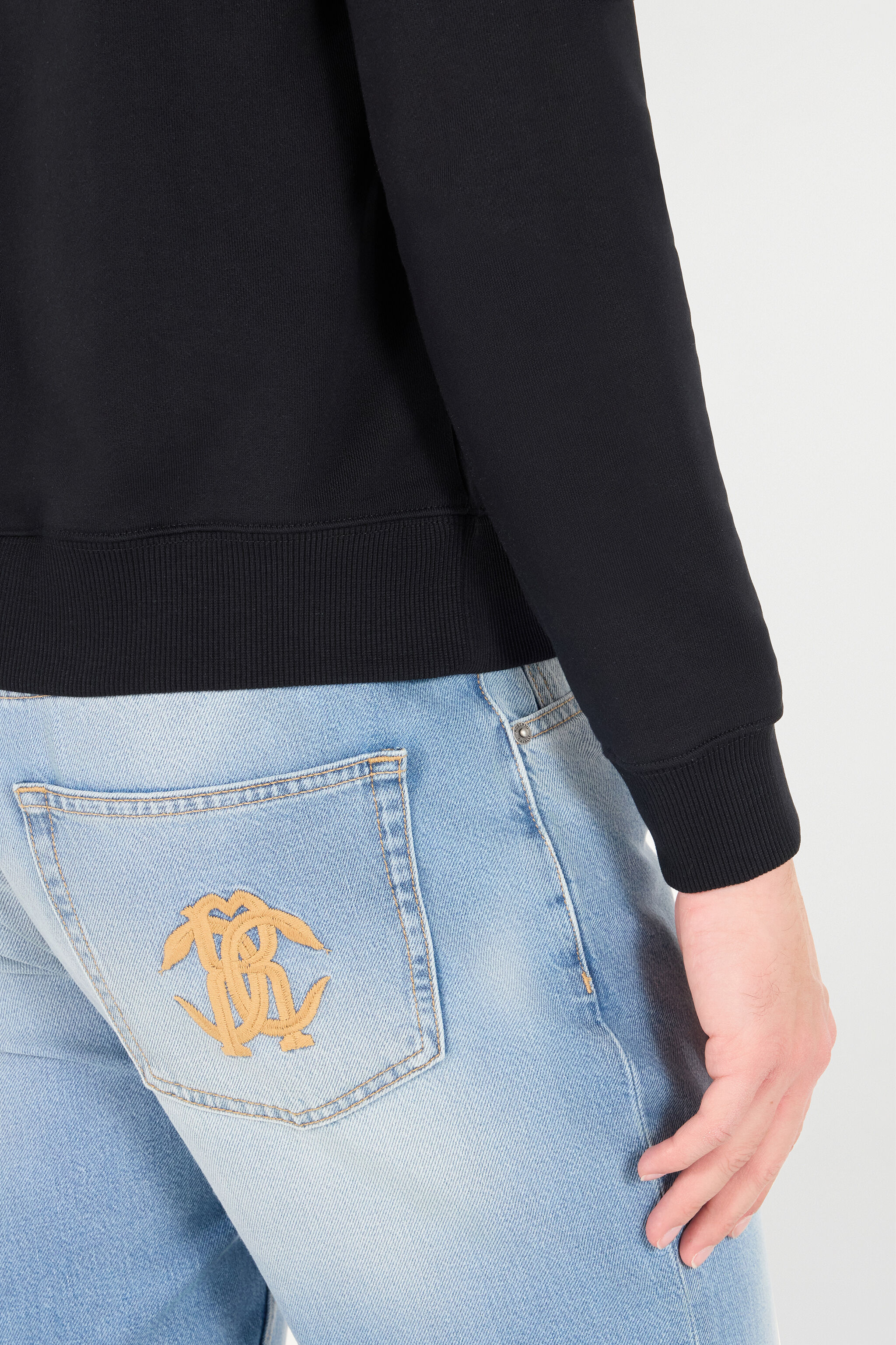 JC Hooded Sweatshirt With JC Monogram JC Hooded Sweatshirt With JC Monogram Black TFS012-TF178