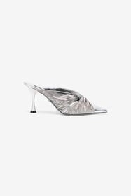 RC Mules With Knotted Detail Silver UKS009-PZF01