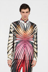 RC Ray Of Paradise Print Shirt CORAL PINK XRT720-4QM33