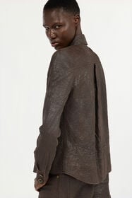 RC Dark Brown Leather Shirt Brown VWP700-PN002