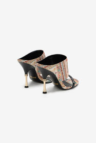 JC Sandal with Persian Tarot Print 744 BEIGE + 217 AZZU WFS087-WF325