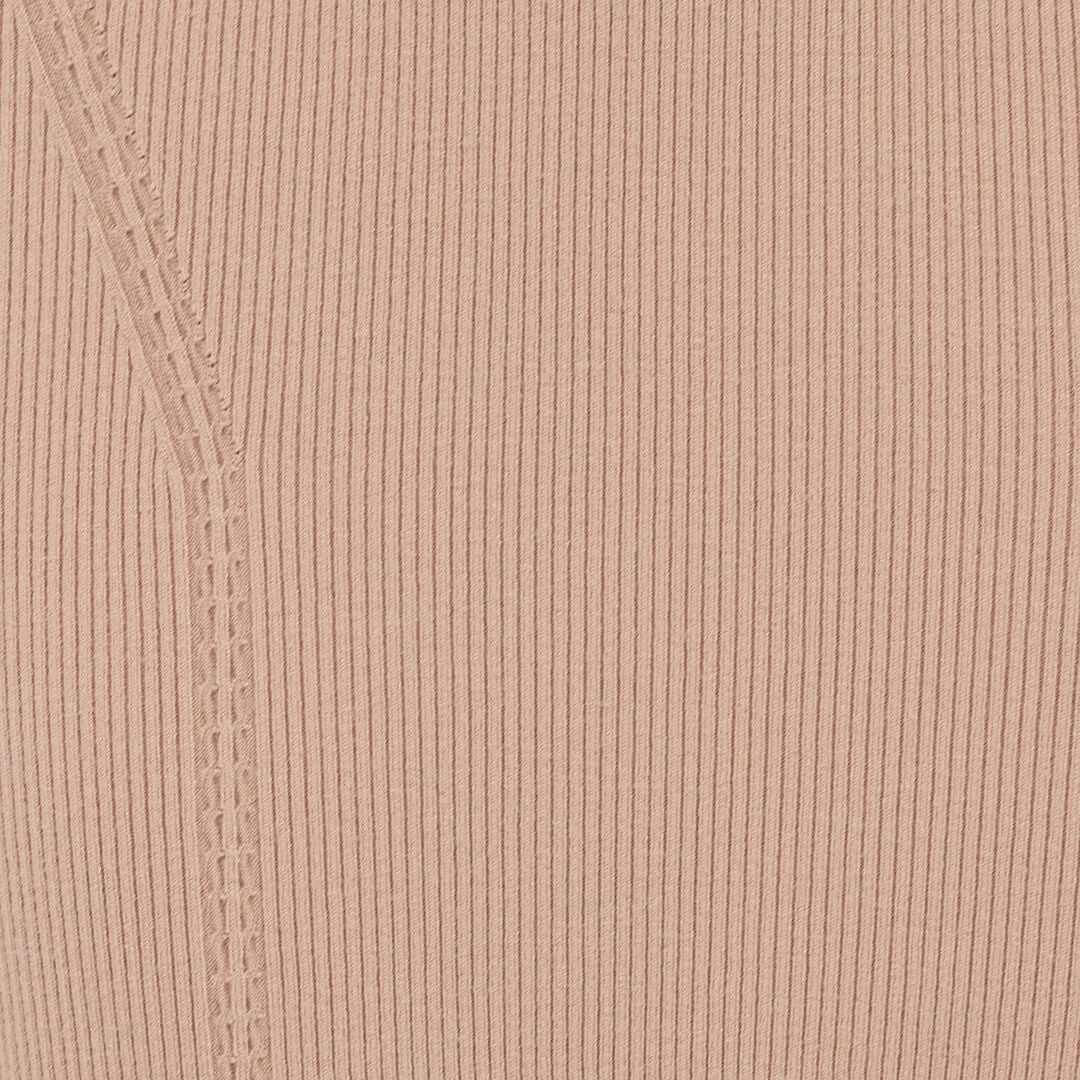 RC Beigefarbenes Geripptes Midi-Kleid Mit Cut-Outs RC Beigefarbenes Geripptes Midi-Kleid Mit Cut-Outs NUTS ROM10B-FEC33