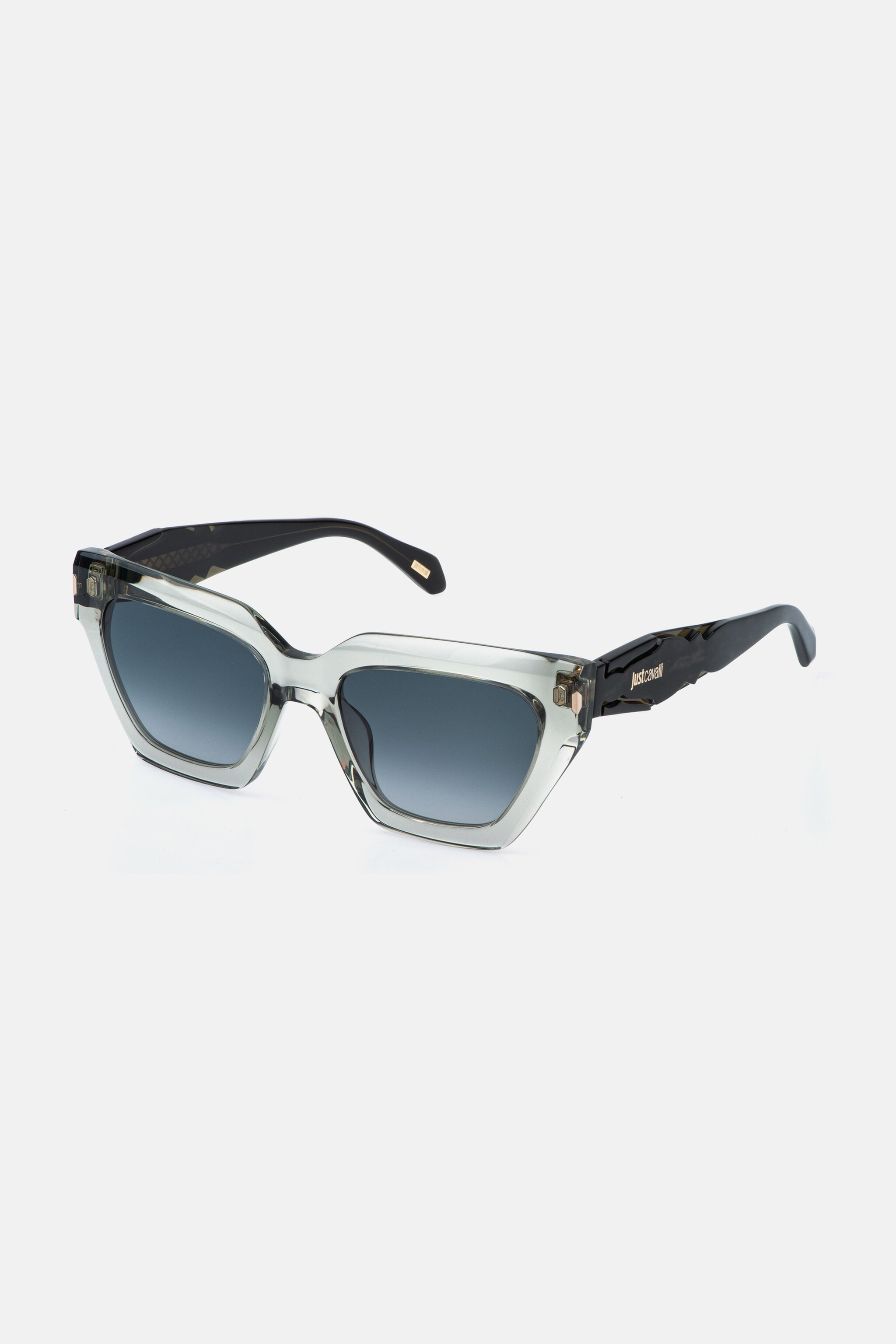 JC Cat-eye feminine sunglasses SHINY GREY/GREEN VALD20-ID261