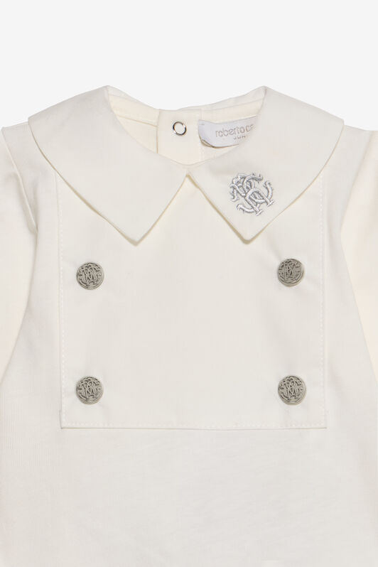 JU Eleganter, zweireihiger Baby-Body IVORY XJT61N-JD005