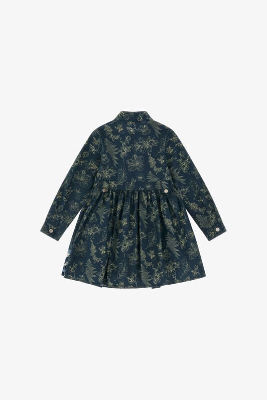 JU Shirt Dress With Floral Dance Print JU Shirt Dress With Floral Dance Print Blue TJT10K-7MM08
