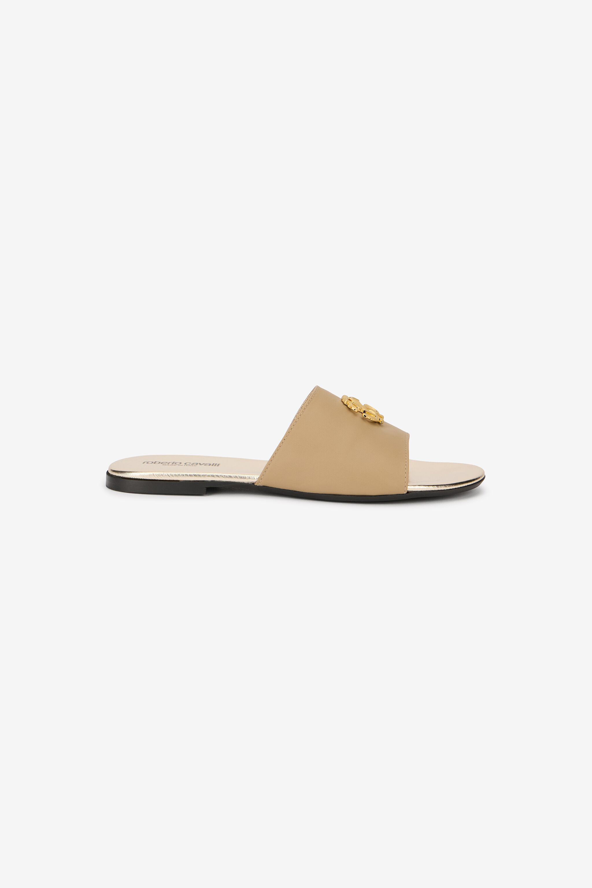 RC Leather Sandals with Gold Logo RC Leather Sandals with Gold Logo SAND QOS01B-PZO12