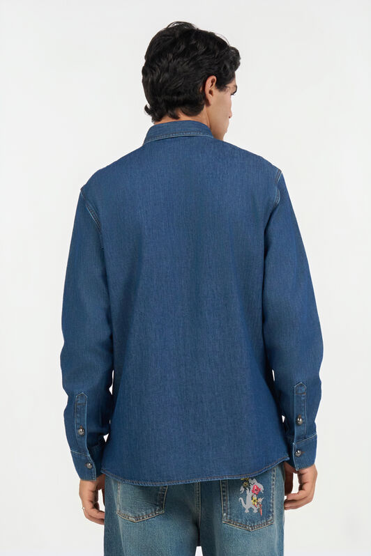 RC Denim Shirt with Monogram RC DARK BLUE QOJ70C-DLO04
