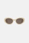 RC Sonnenbrille Mit Metalldekor In Schlangenoptik RC Sonnenbrille Mit Metalldekor In Schlangenoptik SHINY FULL CREAM UALD37-ID234
