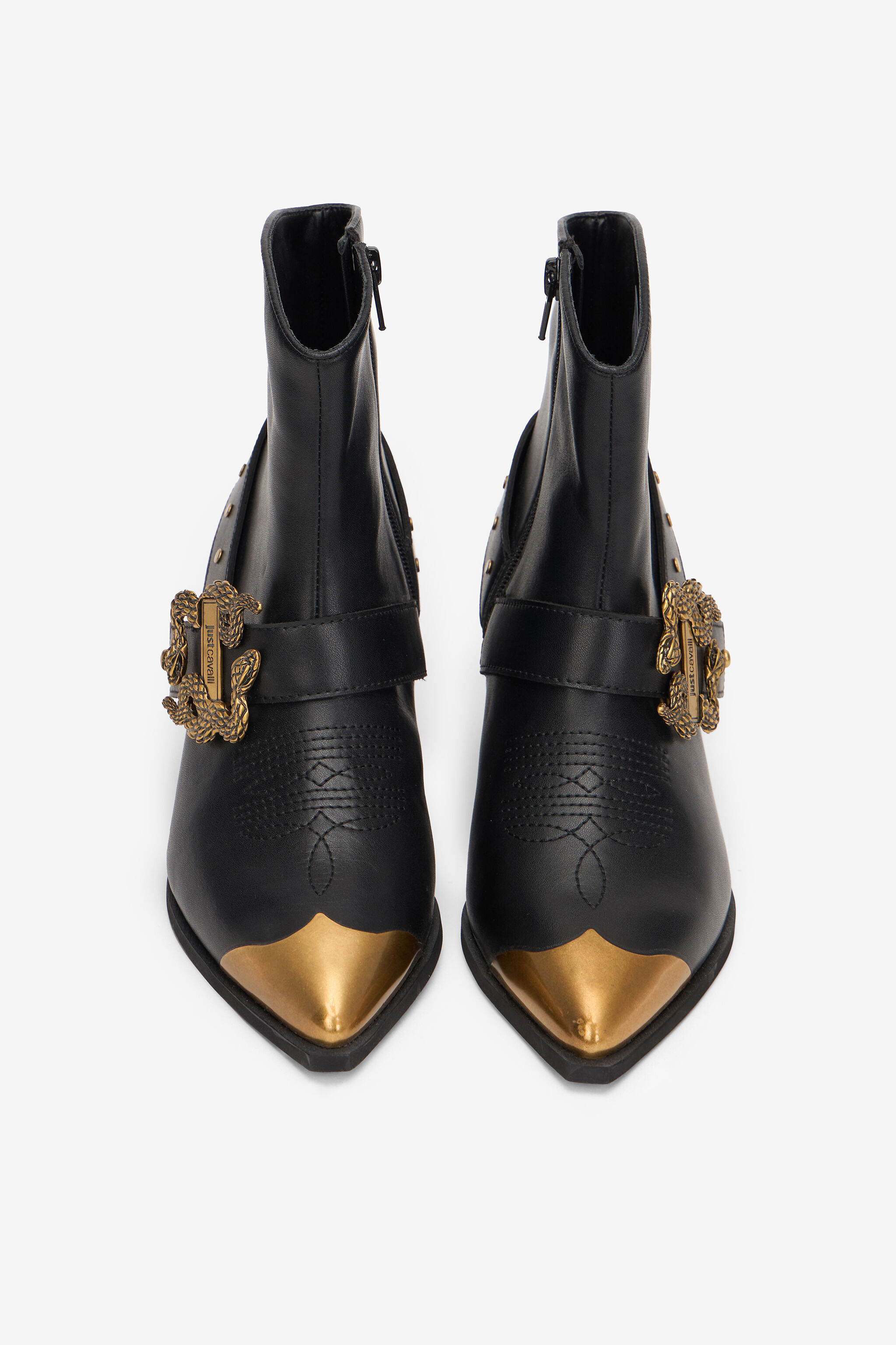 JC Western Ankle Boots with Gold Studs JC Western Ankle Boots with Gold Studs BLACK XFS027-XF423