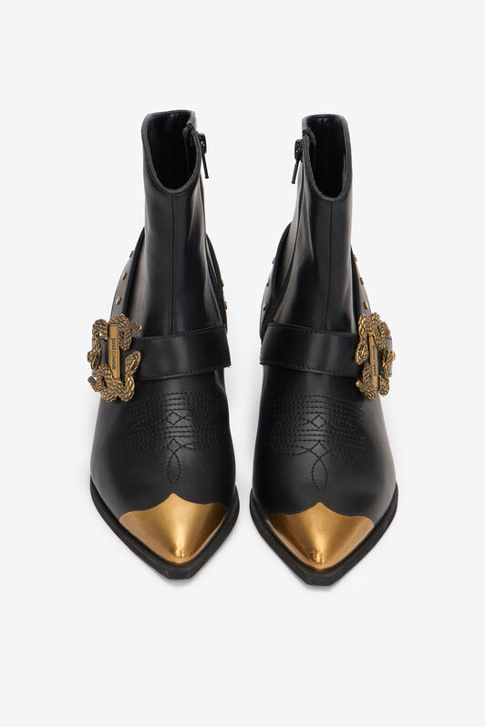 JC Western Ankle Boots with Gold Studs JC Western Ankle Boots with Gold Studs BLACK XFS027-XF423