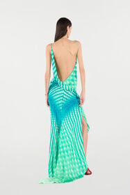 RC Dress With Optical glass Print And Necklace RC Dress With Optical glass Print And Necklace Light green UKT128-RYN47