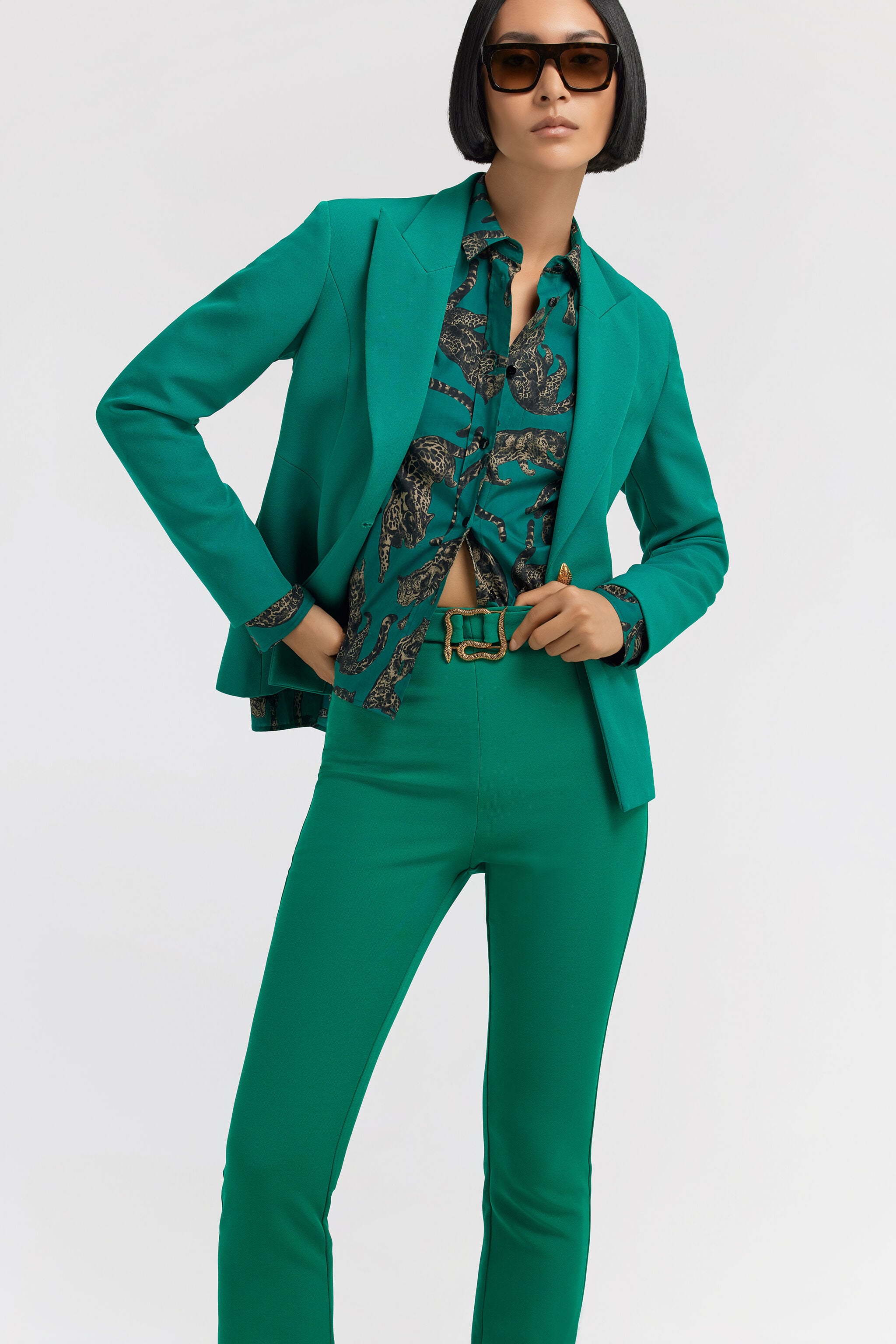 JC Just Cavalli Pants JC Just Cavalli Pants Green TFT087-TF117