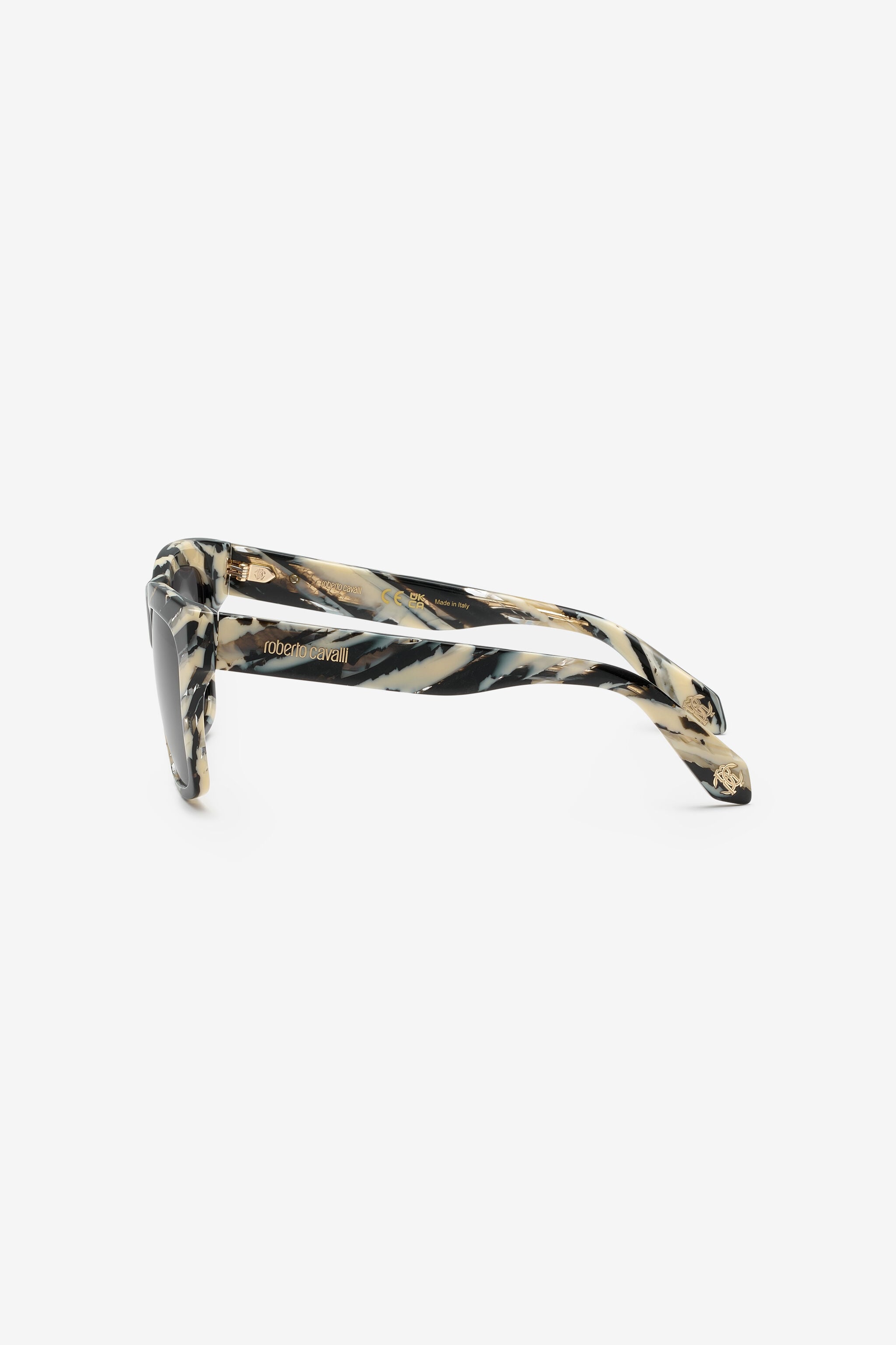RC Lunettes de soleil de forme carrée SHINY HAVANA ZEBRA UALD10-ID205