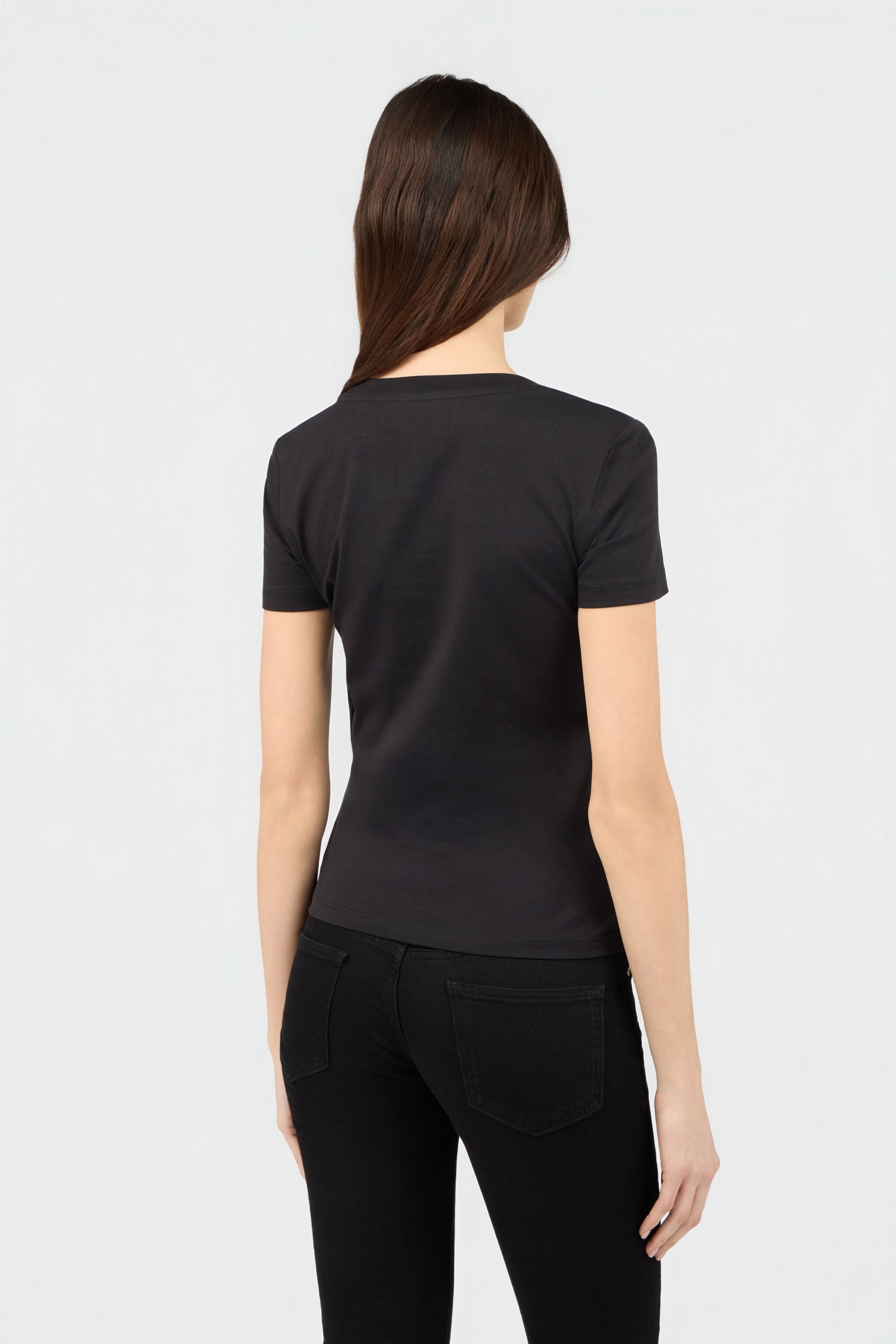 JC T-Shirt Nera con Logo BLACK/GOLD Q61459-Q0362