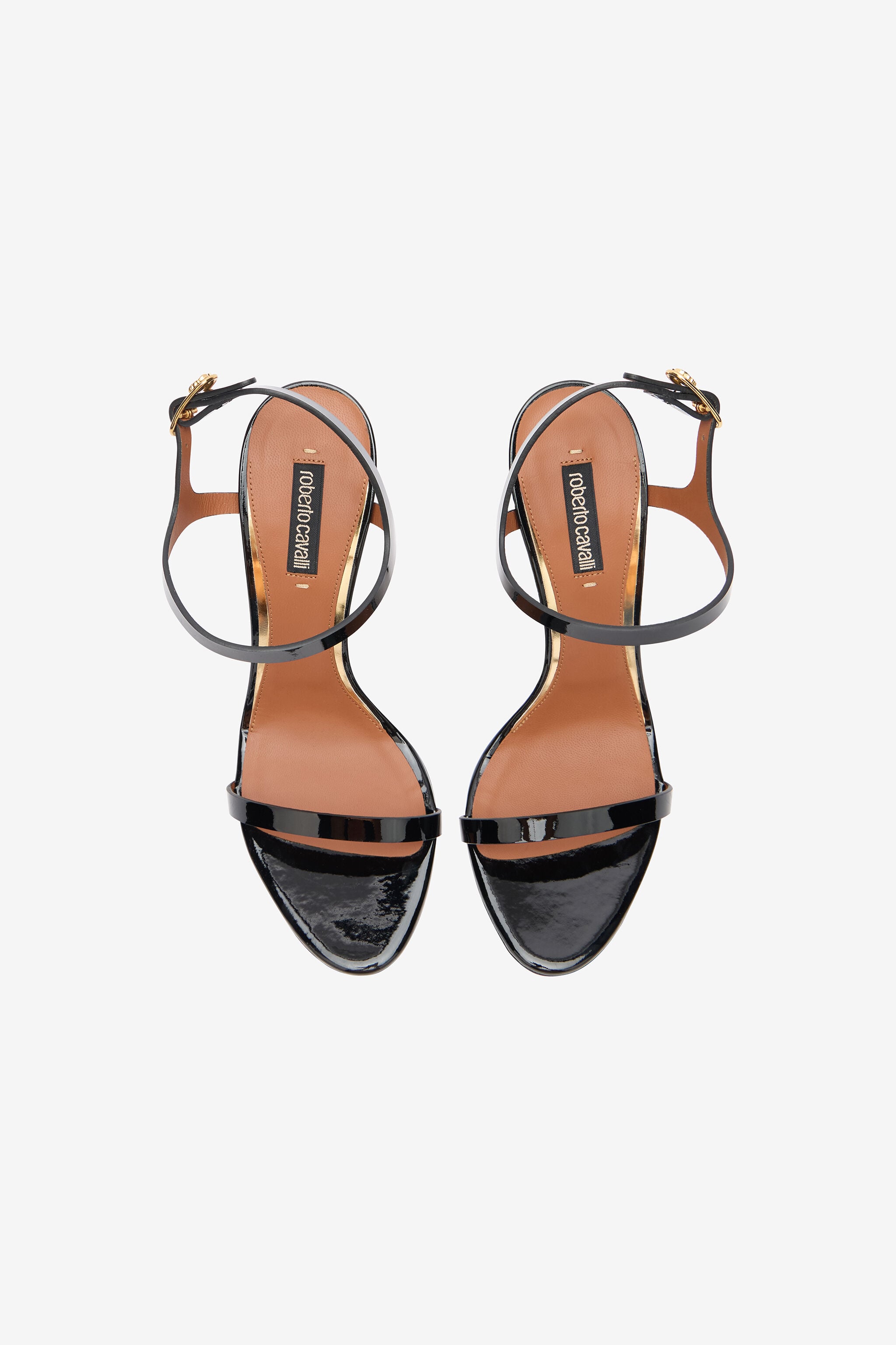 RC Black Patent Leather Sandal With RC Monogram RC Black Patent Leather Sandal With RC Monogram Black UWS022-PZV00
