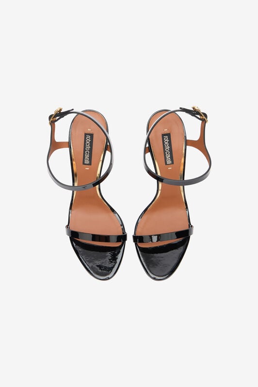 RC Black Patent Leather Sandal With RC Monogram RC Black Patent Leather Sandal With RC Monogram Black UWS022-PZV00