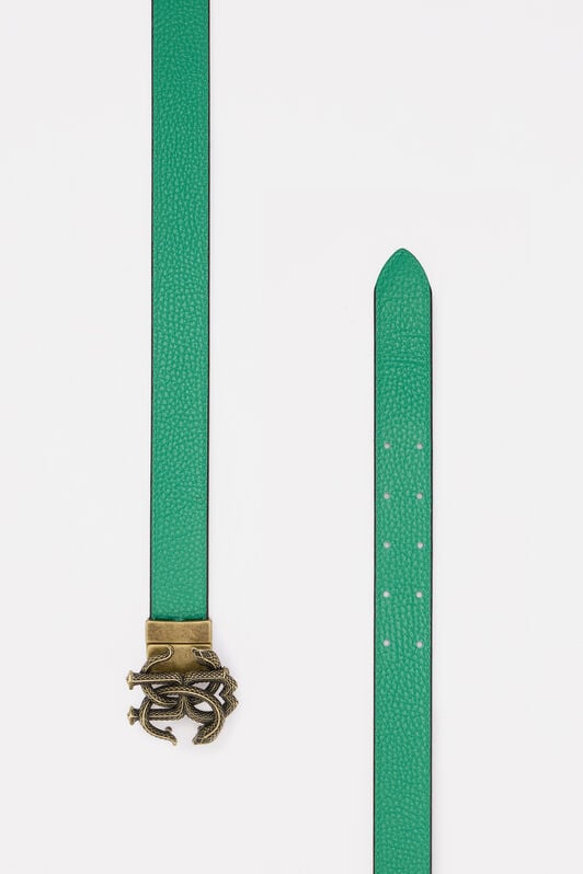 RC Green Logo Belt With Mirror Snake Monogram RC Green Logo Belt With Mirror Snake Monogram BLACK/GREEN QOC00C-PZO33