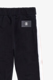 JU Logo Print Cotton Sweatpants Black TJT20M-CF050
