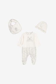 JU Baby Set with Avvento Print PEARL GREY XJT80P-3PS62