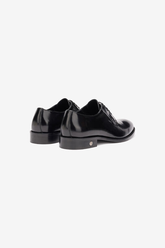 RC Laced Loafers with Glossy Finish Black POS00H-PZ243