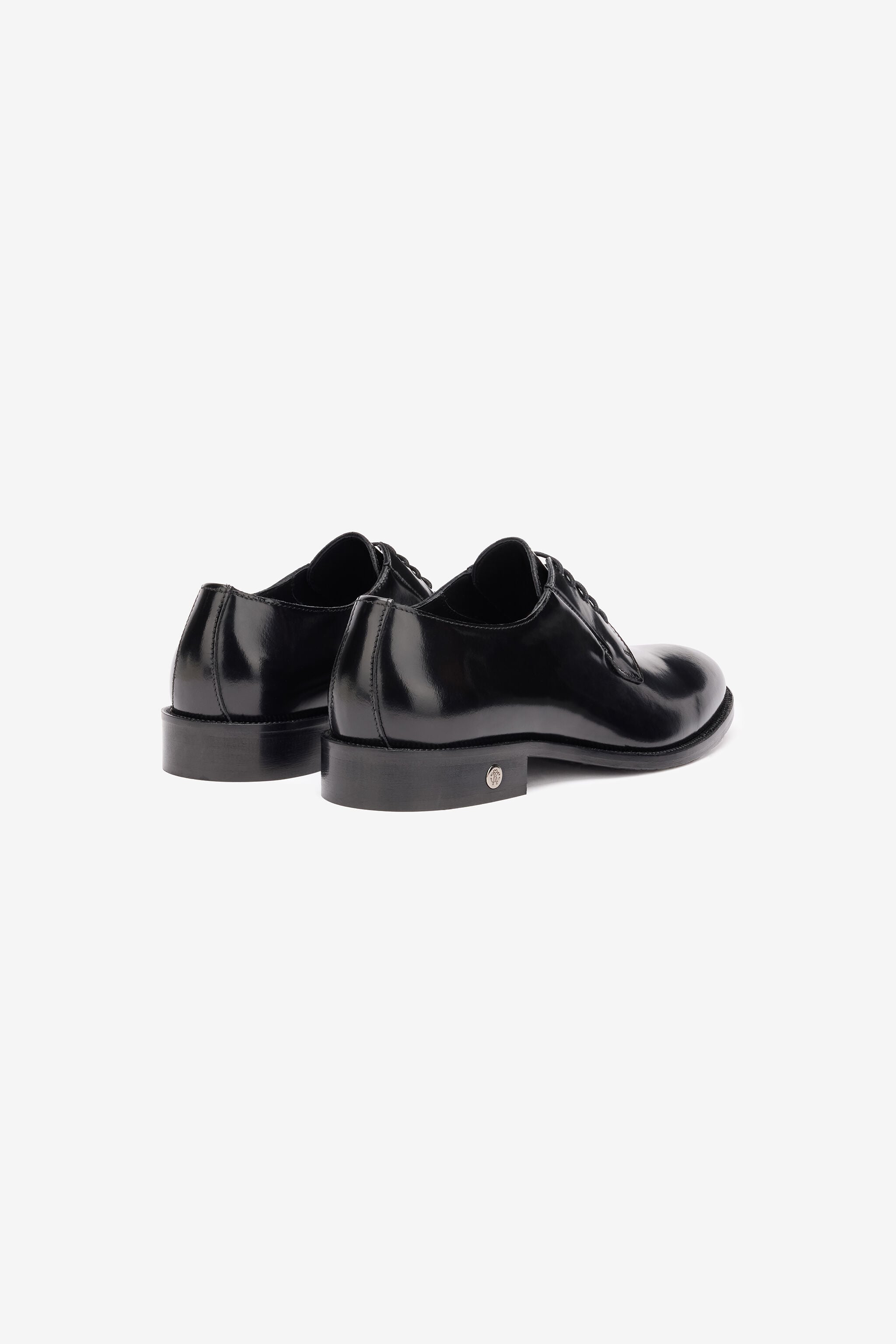 RC Laced Loafers with Glossy Finish Black POS00H-PZ243