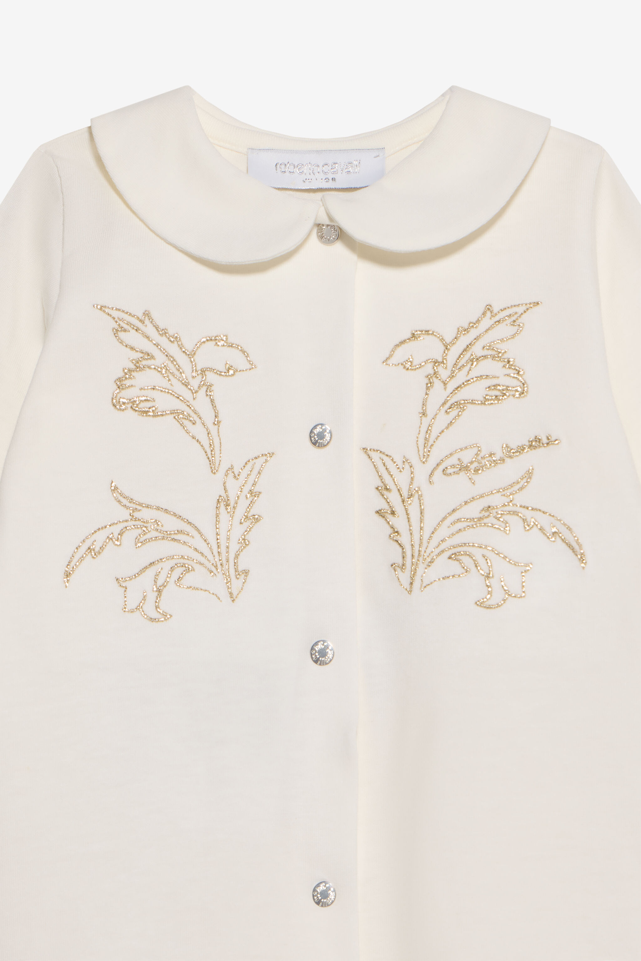 JU Baby-Strampler mit goldener Stickerei JU Baby-Strampler mit goldener Stickerei IVORY XJT80O-JD003