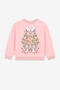 JU Strawberry And Butterfly-Print Logo Sweatshirt JU Strawberry And Butterfly-Print Logo Sweatshirt Pink QJT902-CF050