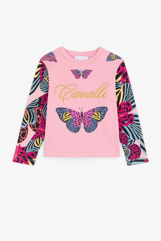 JU Butterfly-Print Top JU Butterfly-Print Top Pink PJT914-CF050