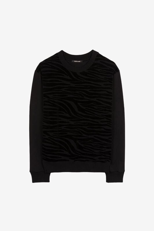 RC Zebra-Samt-Sweatshirt RC Zebra-Samt-Sweatshirt Schwarz PNT68A-RW001