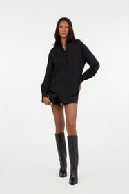 JC Long-sleeve solid color shirt BLACK VFT232-VF379