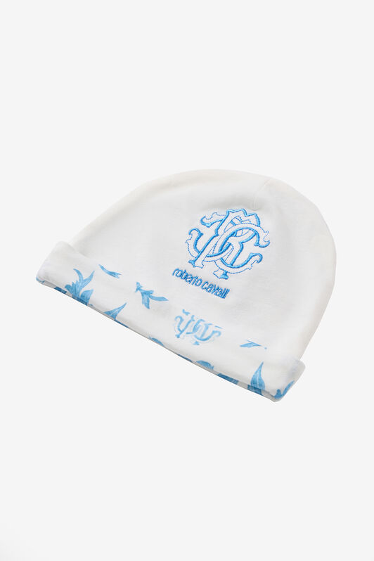 JU Romper Suit And Hat Set With RC Monogram JU Romper Suit And Hat Set With RC Monogram Light blue UJT812-JD001