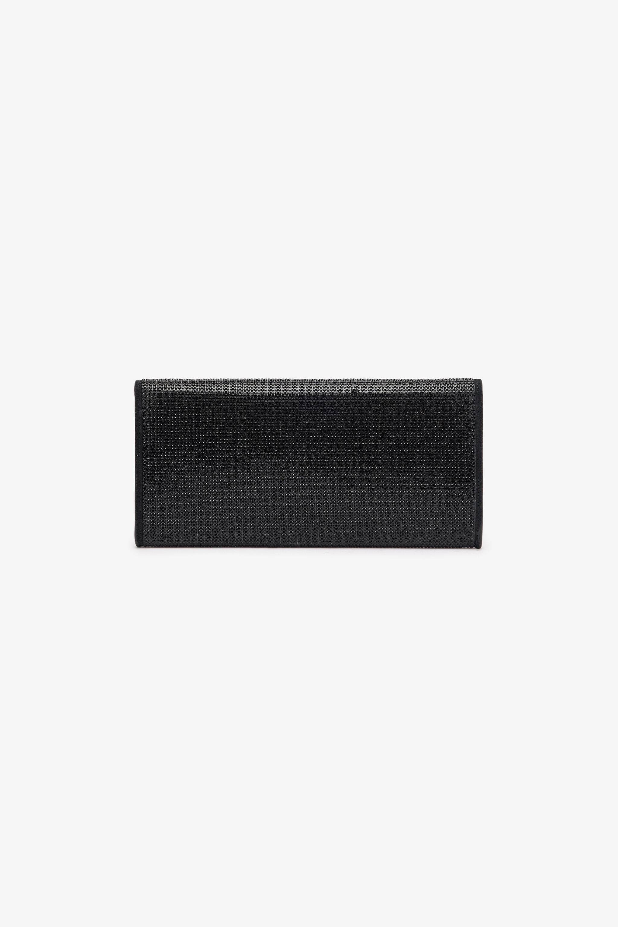 RC Pochette Nera Impreziosita da Cristalli con Mirror Snake Monogram RC Pochette Nera Impreziosita da Cristalli con Mirror Snake Monogram Nero POB00D-PZO09