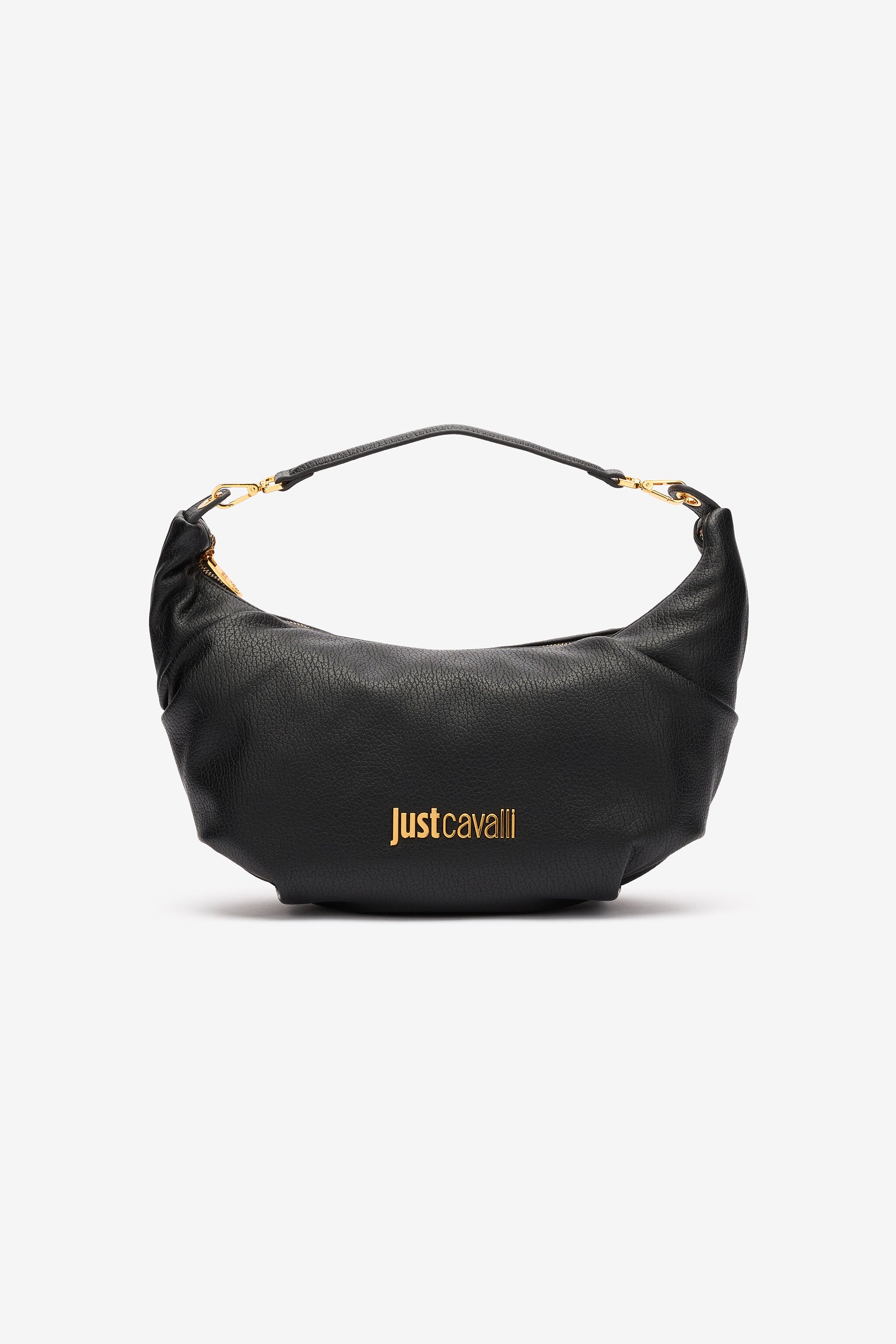 JC Soft Hobo Bag With Logo BLACK UFB059-UF428