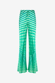RC Optical Glass-Print Silk Pants RC Optical Glass-Print Silk Pants Light green UKT209-RYN47