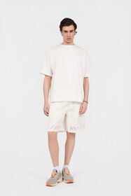 RC Bermuda Shorts With Ray Devoré Print NATURAL WHITE XRT272-HLI15