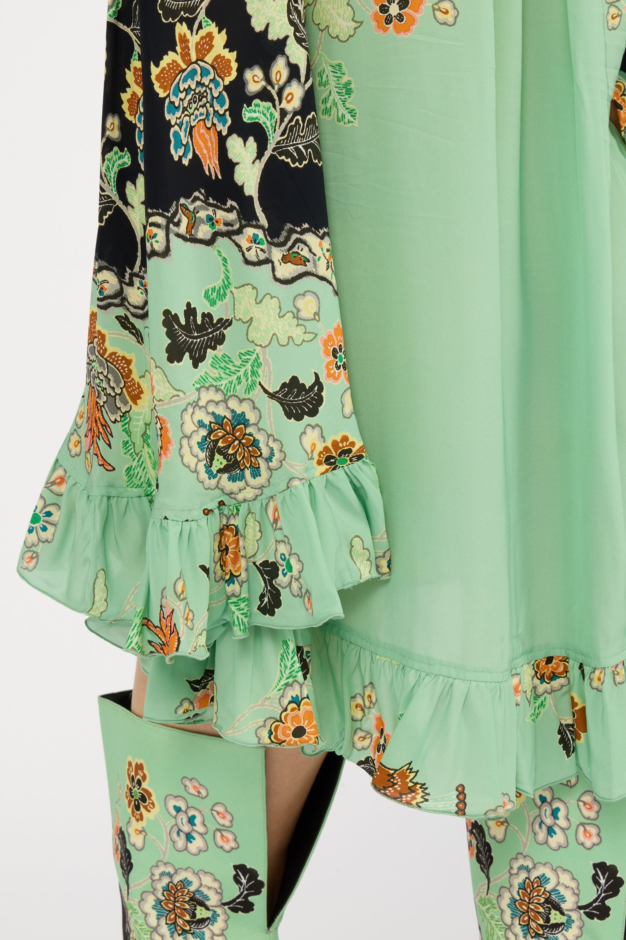 RC Mini Robe Imprimé Kimono RC Mini Robe Imprimé Kimono GREEN/BLACK XQT131-7HT25