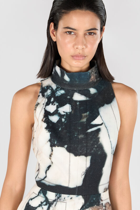 RC Mini dress with Marble print RC Mini dress with Marble print Black/White TWT130-9MN18