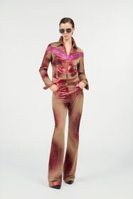 RC Metallic Leather Jacket ROSSO/FUXIA WQP400-PC002