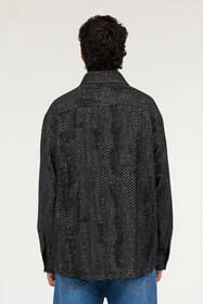 JC Cotton and Wool Zip Overshirt BLACK VFT122-VF188