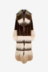 RC Cappotto Marrone In Faux Fur BROWN XQT504-FY033