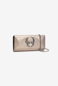 RC Serpentine Gold Lizard-Effect Wallet On Chain SILVER WKA017-PZS14