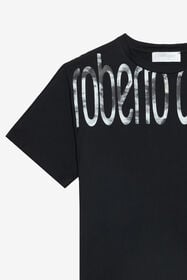 JU T-shirt Nera In Cotone Con Stampa Logo BLACK WJT60K-JD001