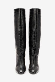RC Bottes Avec Gaufrage Crocodile Noir VKS013-PZ579