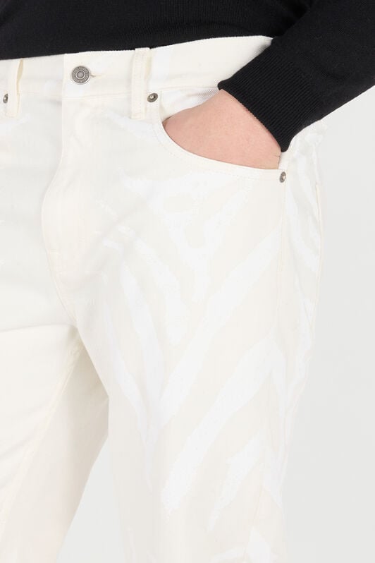RC Zebra-Print Five-Pocket Pants RC Zebra-Print Five-Pocket Pants White URJ206-VMN73