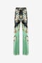 RC Pantalon En Soie Avec Imprimé Kimono RC Pantalon En Soie Avec Imprimé Kimono GREEN/BLACK XQT201-RYT25