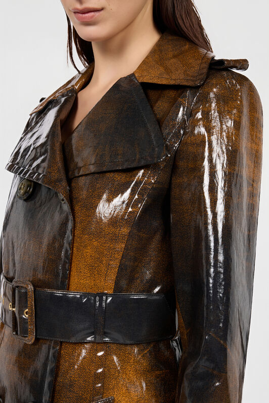 RC Brown Trench Coat Used Effect RC Brown Trench Coat Used Effect OCHRE/BLACK XQT502-FN010