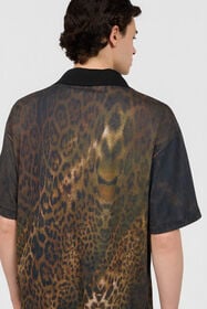 RC Jaguar Print Polo Shirt DARK GREEN/BLACK XNT64E-3HT31