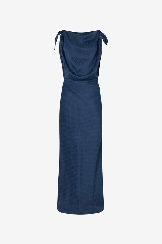 RC Long Dress With Snake Print RC Long Dress With Snake Print Dark blue UKT112-SZN57