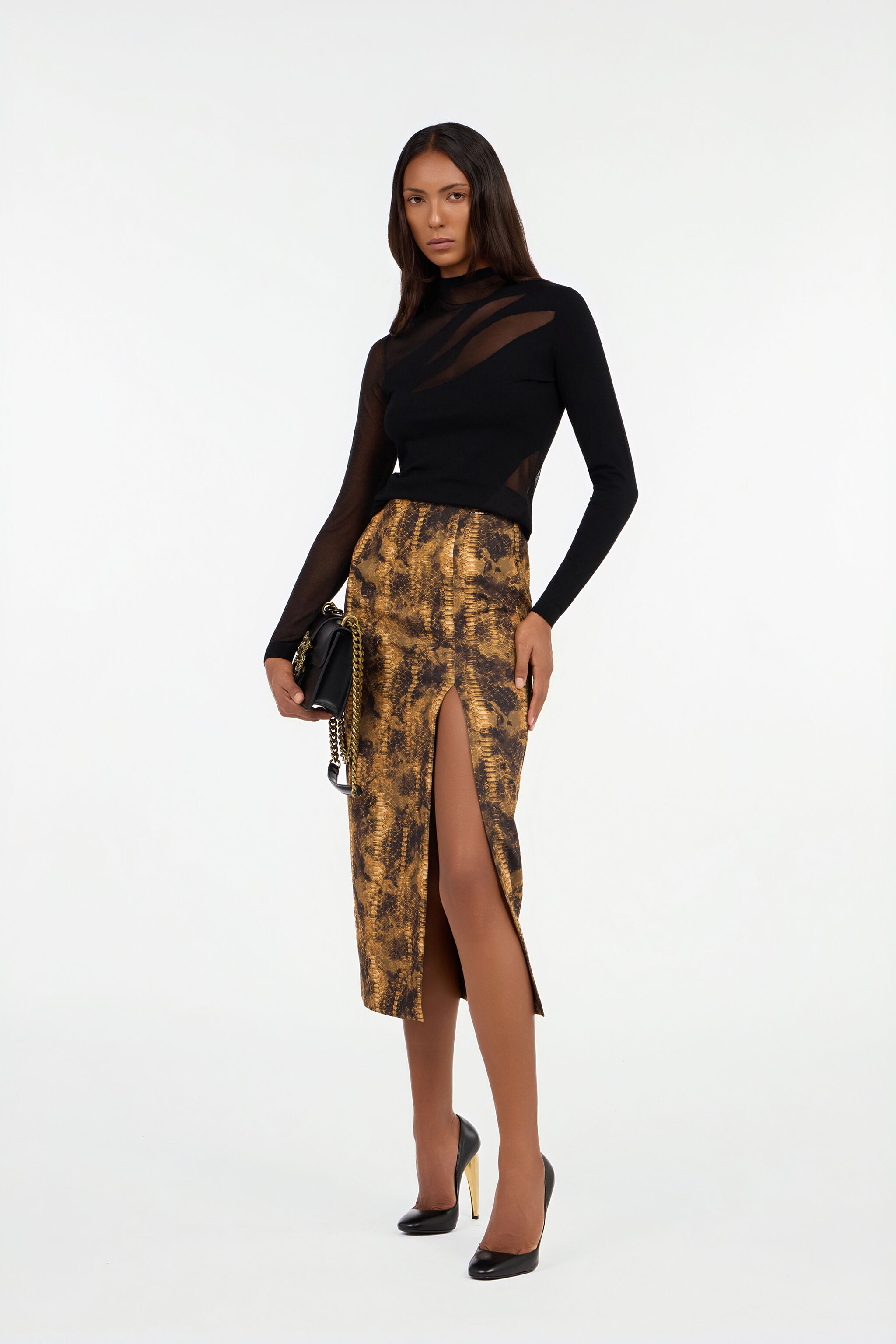 JC Black Sweater with Two-Tone Pattern JC Black Sweater with Two-Tone Pattern BLACK VFM041-VF297
