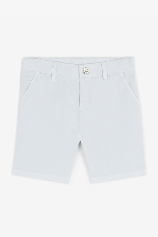 JU RC Monogram-Embroidered Shorts JU RC Monogram-Embroidered Shorts Light blue RJT210-FN012